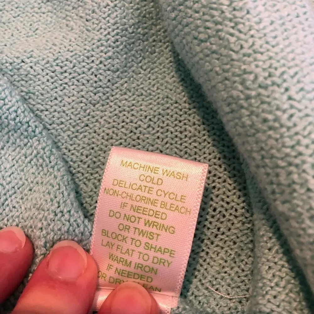 Lilly Pulitzer light blue green open front cardigan size Extra Small XS